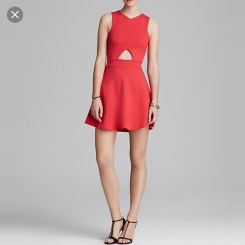 Aqua fit and flare with cutout